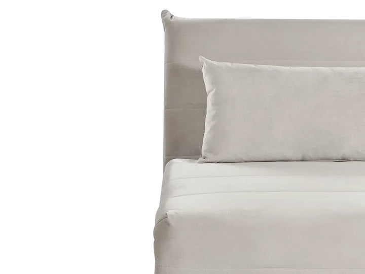 Single Sofa Bed Velvet Light Grey Auren