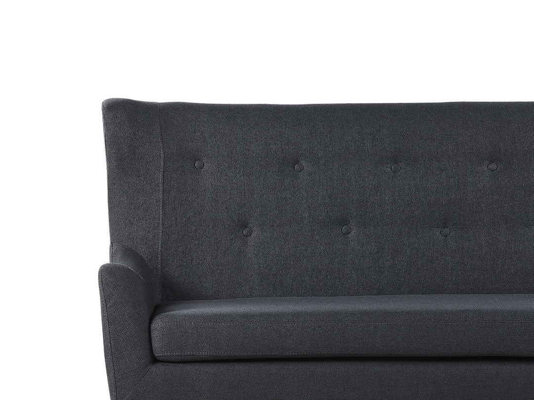 Skibby 2 Seater Fabric Kitchen Sofa Black