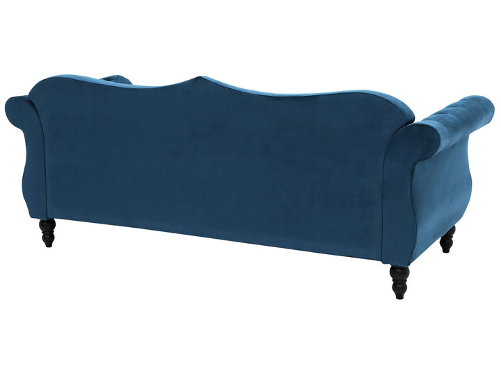 Skien 3 Seater Velvet Sofa Navy Blue