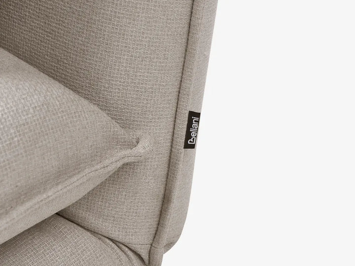 Sofa Bed 2 Seater Faux Linen Beige Aurelia