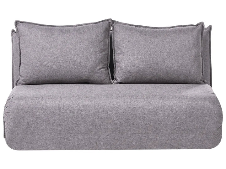 Sofa Bed 2 Seater Faux Linen Dark Grey Aurelia