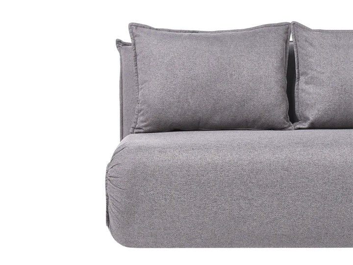 Sofa Bed 2 Seater Faux Linen Dark Grey Aurelia