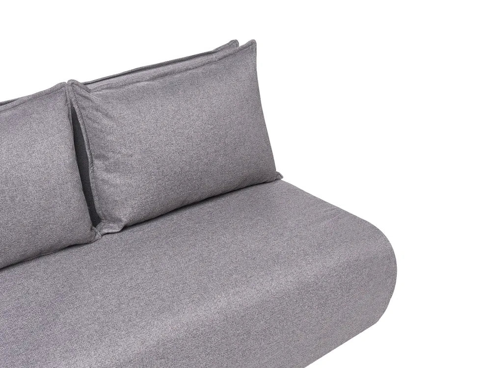 Sofa Bed 2 Seater Faux Linen Dark Grey Aurelia