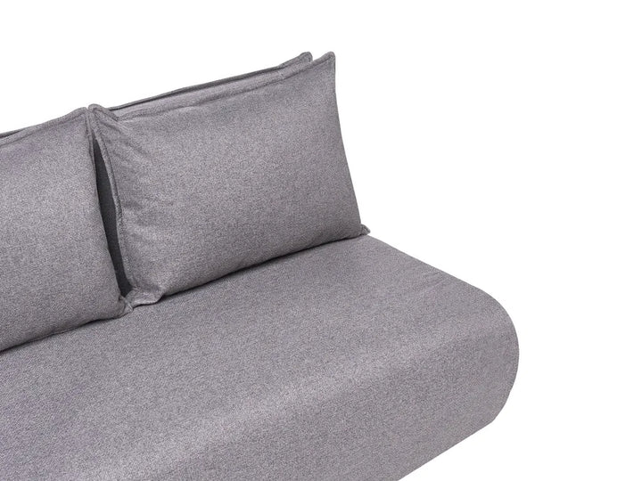 Sofa Bed 2 Seater Faux Linen Dark Grey Aurelia