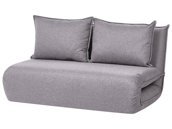 Sofa Bed 2 Seater Faux Linen Dark Grey Aurelia