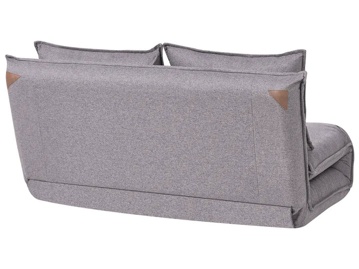 Sofa Bed 2 Seater Faux Linen Dark Grey Aurelia