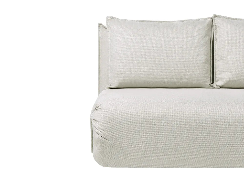 Sofa Bed 2 Seater Faux Linen Off-White Aurelia