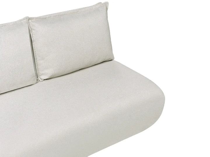 Sofa Bed 2 Seater Faux Linen Off-White Aurelia