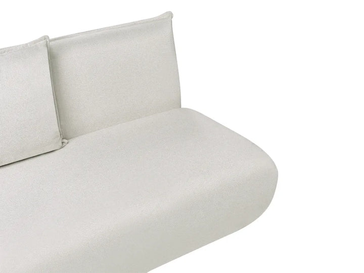 Sofa Bed 2 Seater Faux Linen Off-White Aurelia