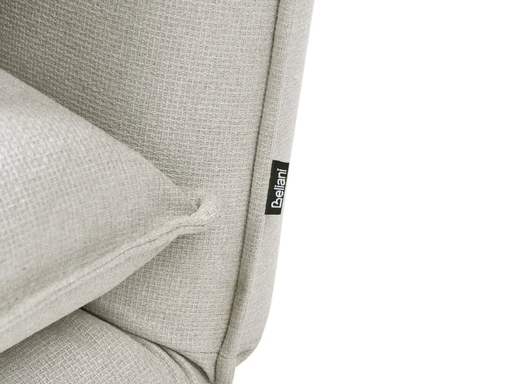 Sofa Bed 2 Seater Faux Linen Off-White Aurelia