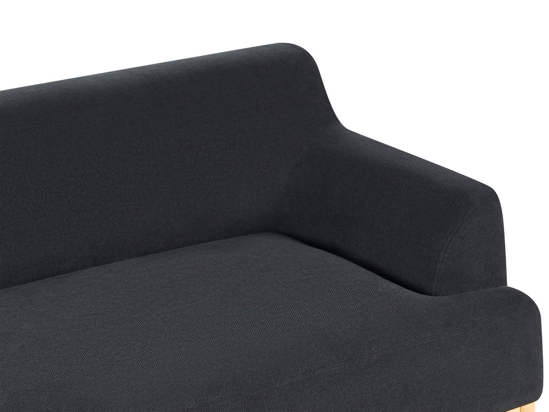 Sosjo 3 Seater Fabric Sofa Black