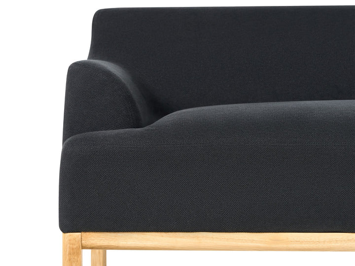 Sosjo 3 Seater Fabric Sofa Black