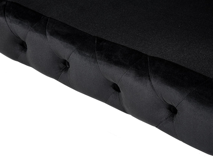 Sotra 3 Seater Velvet Fabric Sofa Black