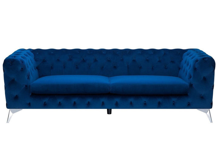 Sotra 3 Seater Velvet Fabric Sofa Cobalt Blue