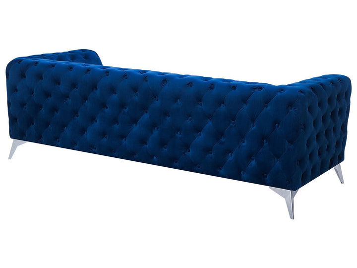 Sotra 3 Seater Velvet Fabric Sofa Cobalt Blue