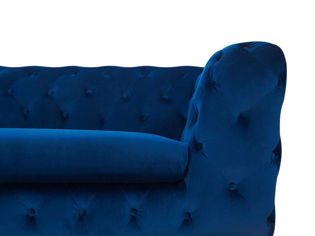 Sotra 3 Seater Velvet Fabric Sofa Cobalt Blue