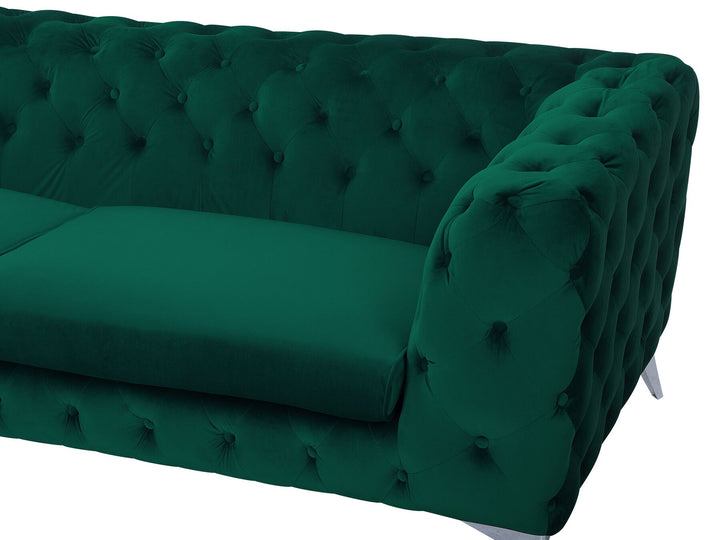 Sotra 3 Seater Velvet Fabric Sofa Emerald Green