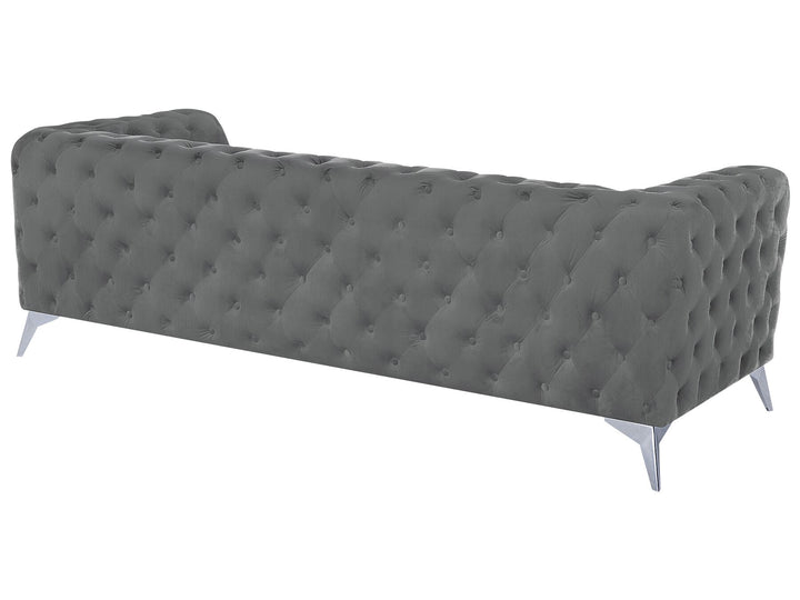 Sotra 3 Seater Velvet Fabric Sofa Grey