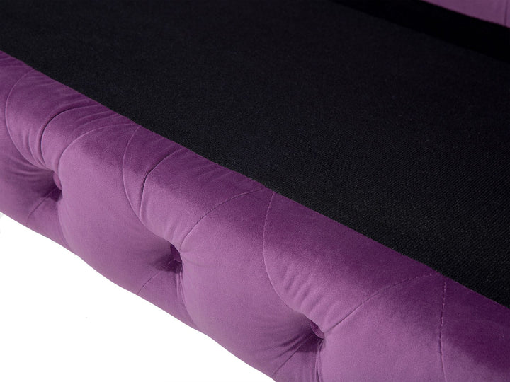 Sotra 3 Seater Velvet Fabric Sofa Purple