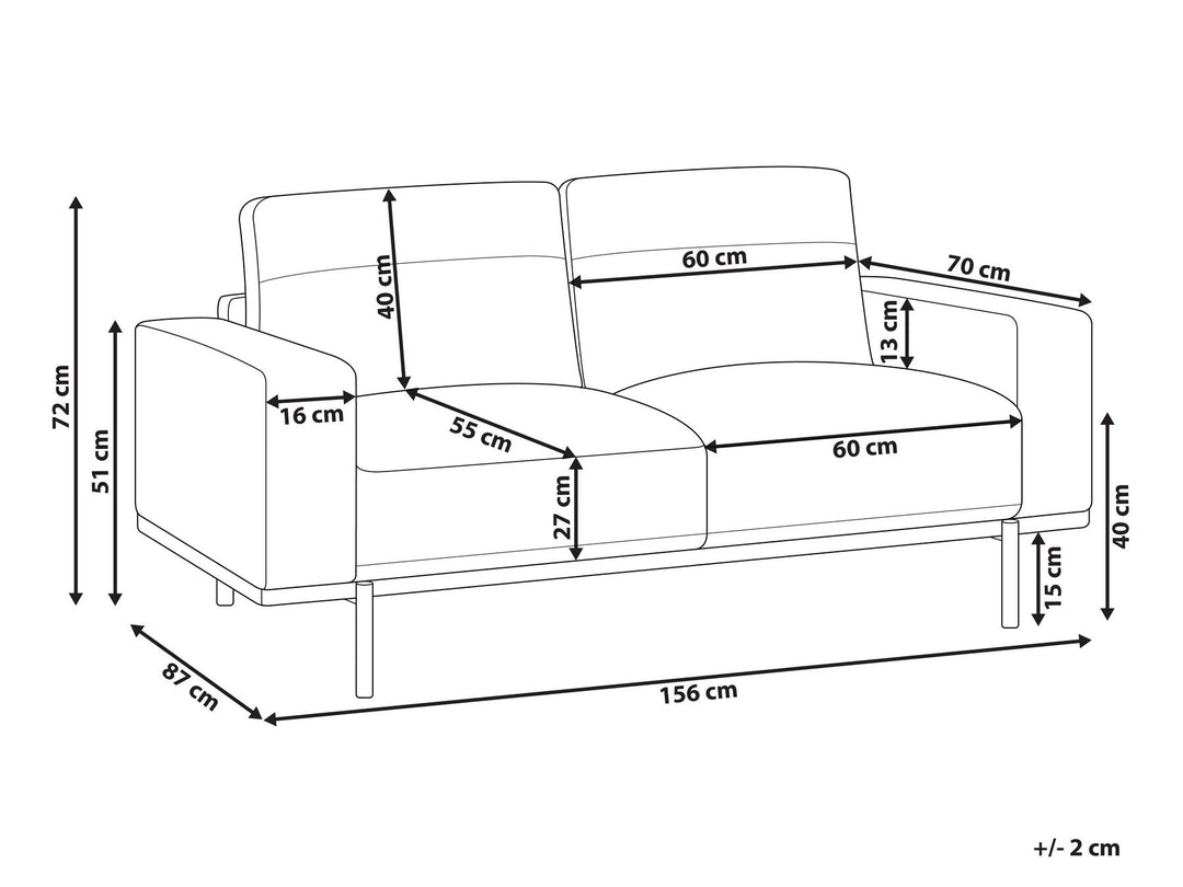 Sovik 2 Seater Fabric Sofa Green