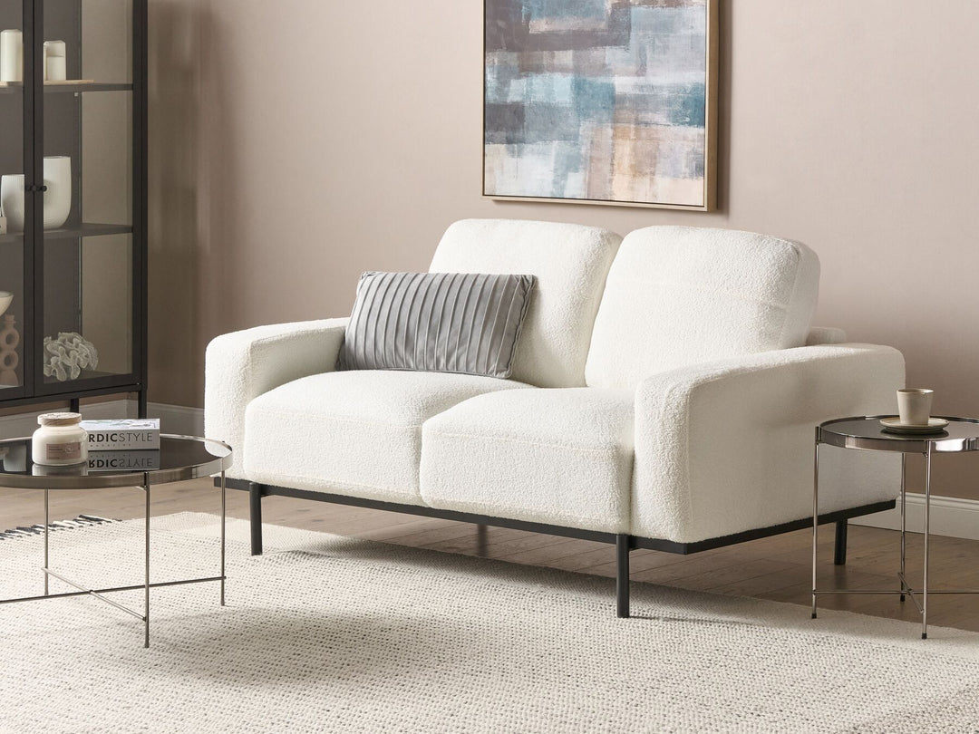 Sovik 2 Seater Sofa Boucle White