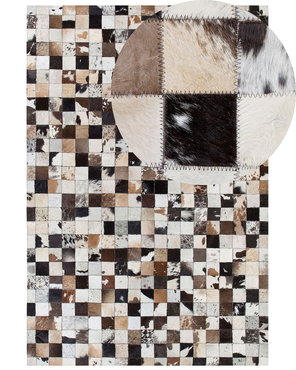 Cerli Cowhide Area Rug 160 x 230 cm Multicolour