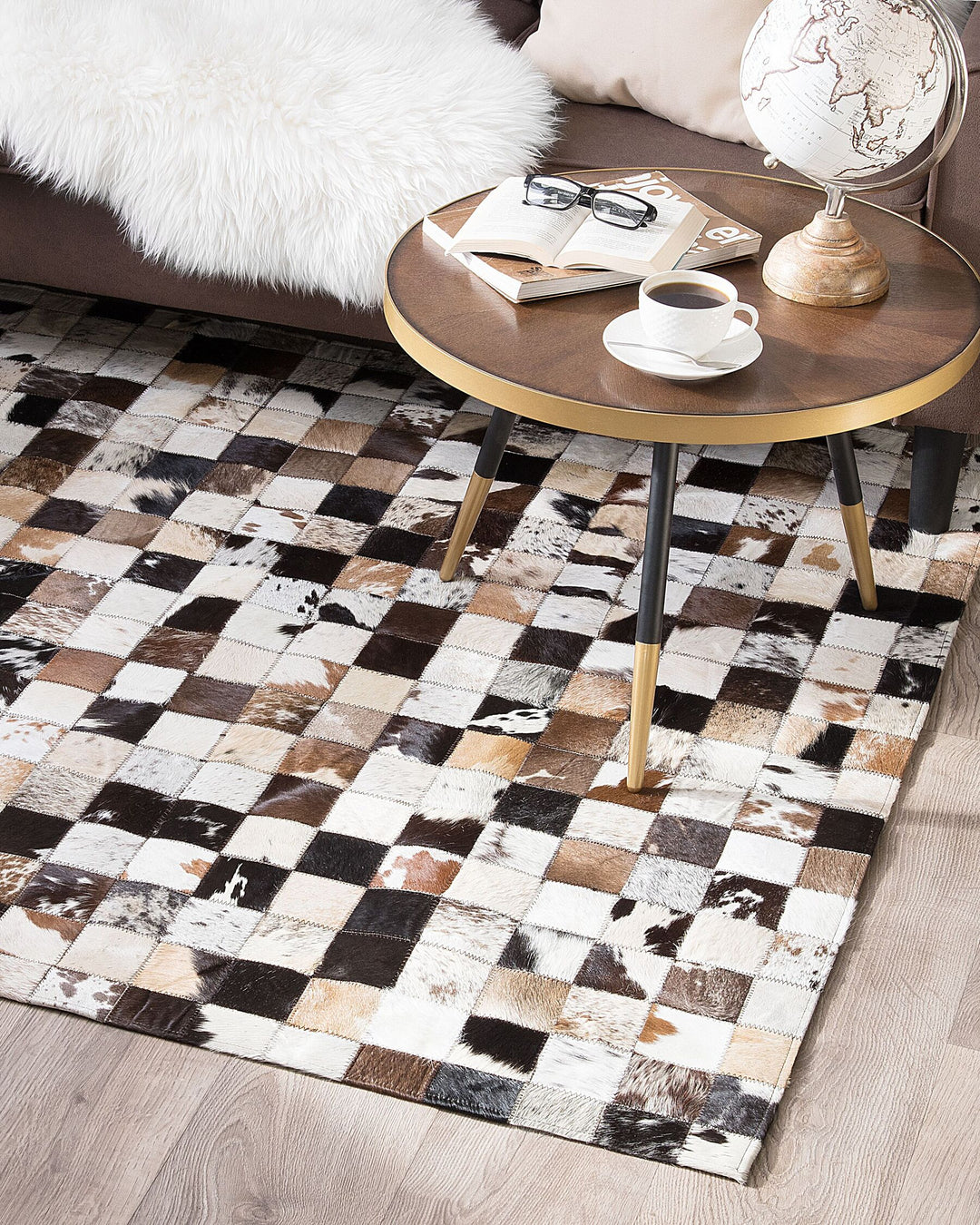 Cerli Cowhide Area Rug 160 x 230 cm Multicolour