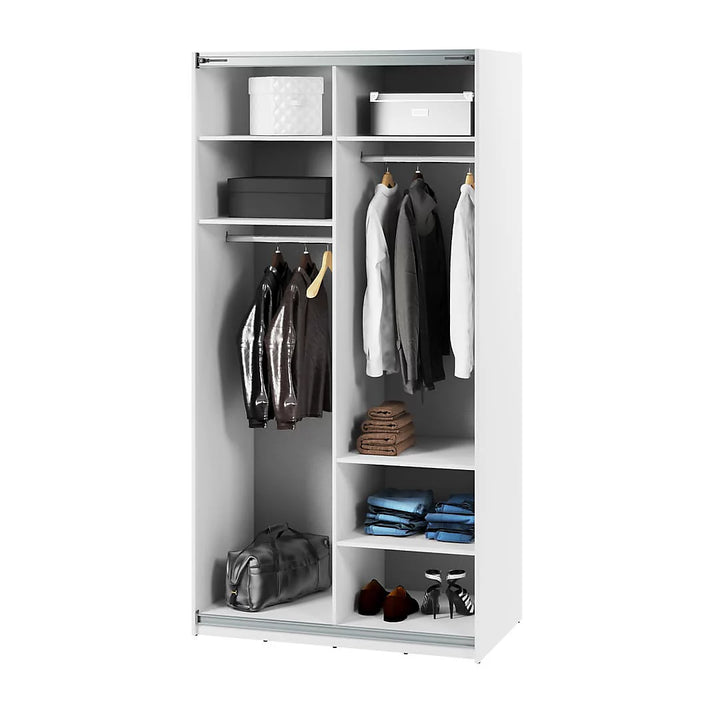 Maxi MX-01 Stylish Wardrobe with Mirrored Sliding Doors - (W)120cm