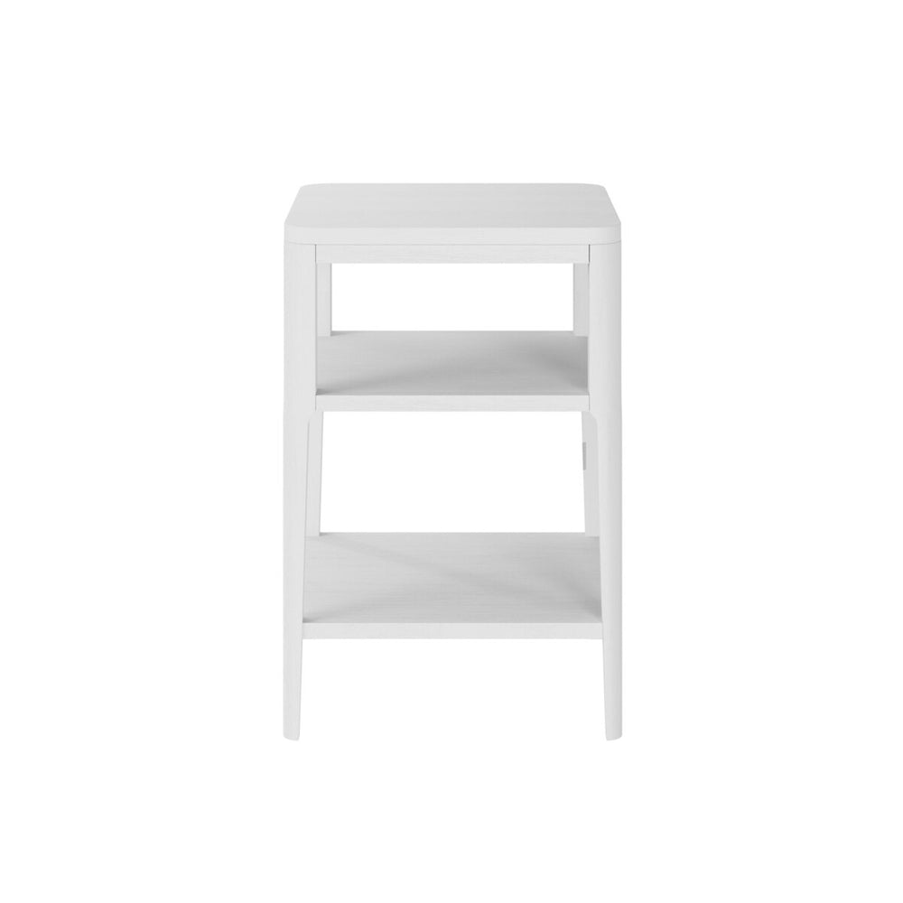 White side table on a white background
