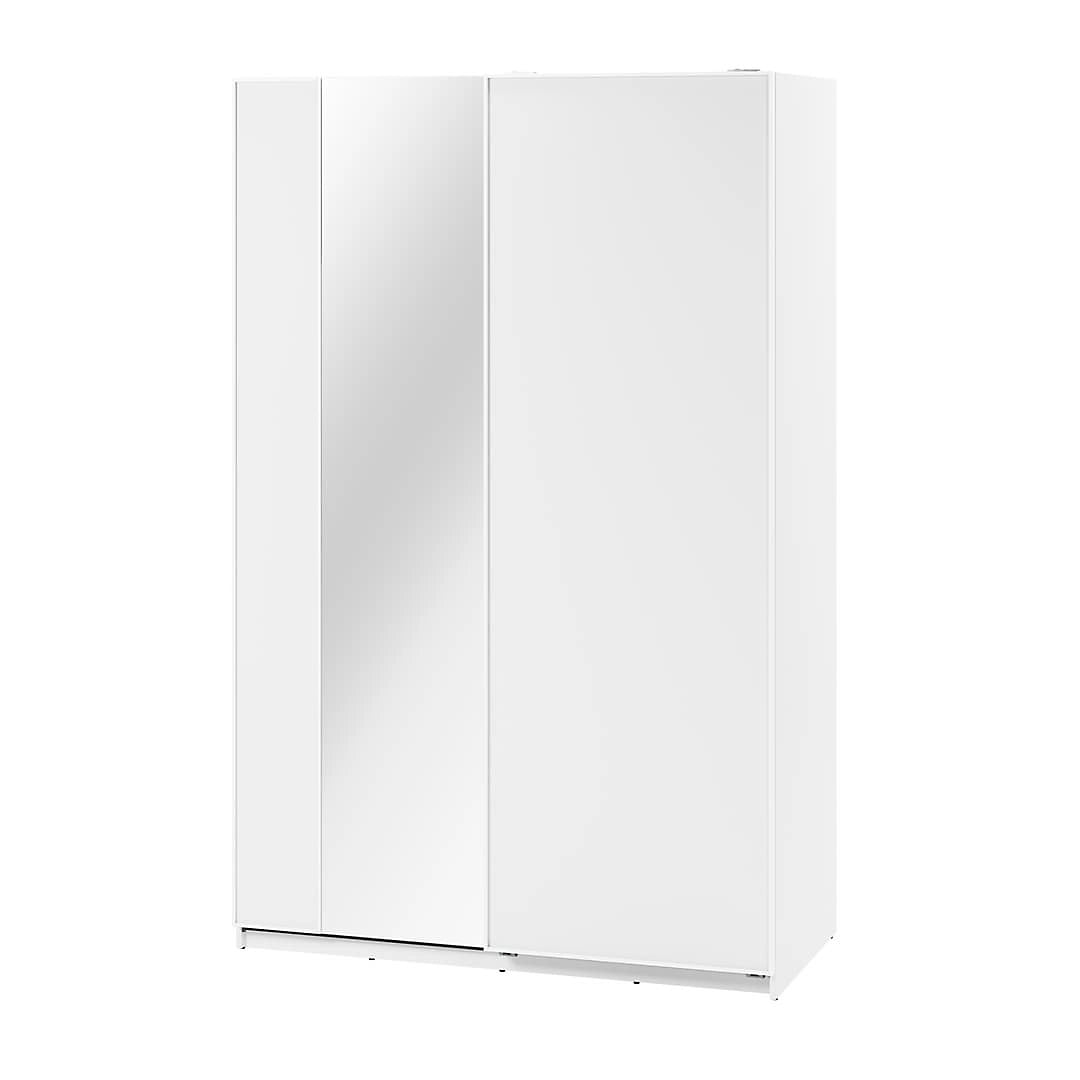 Maxi 02 Sliding Door Wardrobe in White - (W)150cm - Space-Saving Elegance with Mirrored Door