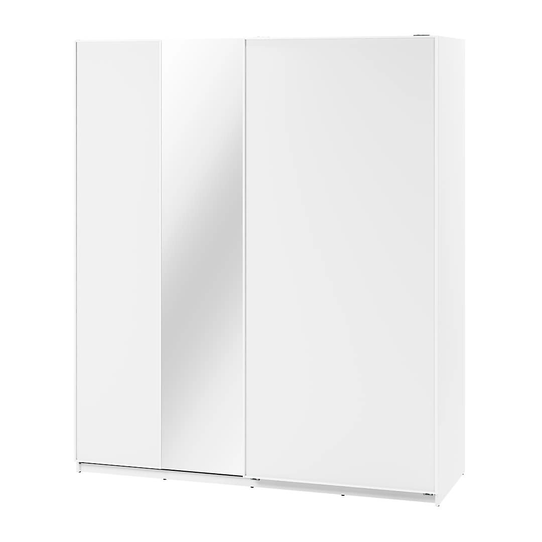 Maxi 04 Sliding Door Wardrobe in White - (W)200cm - Spacious Elegance with Mirrored Accent