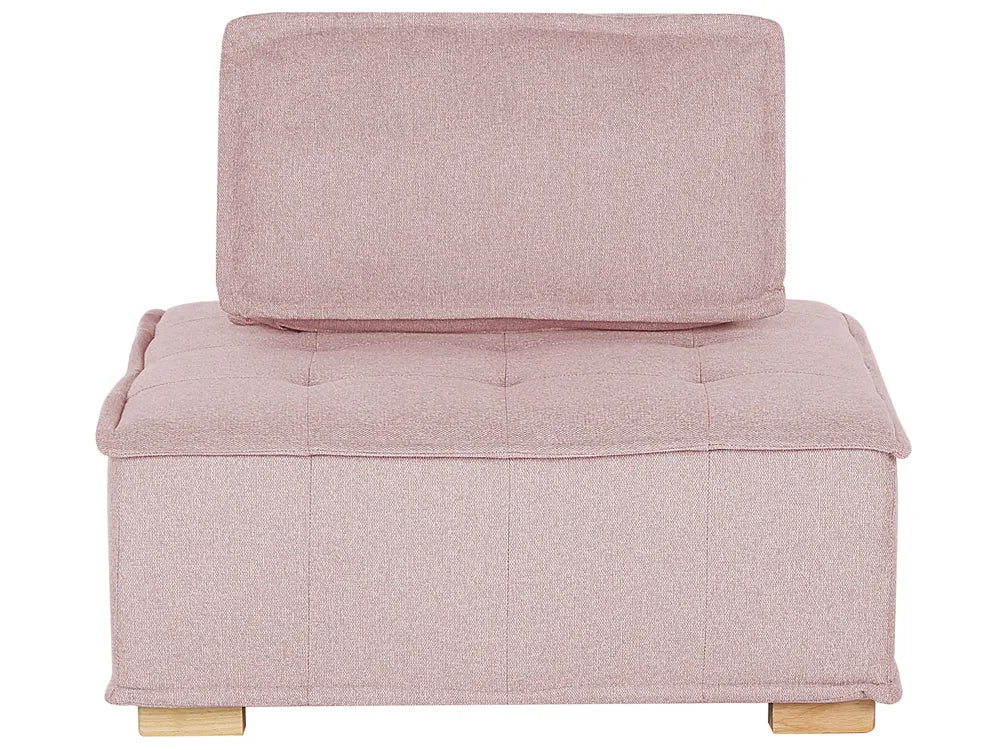 Modular Corner Sofa 4 Seater Fabric Pink Right Hand Oxford