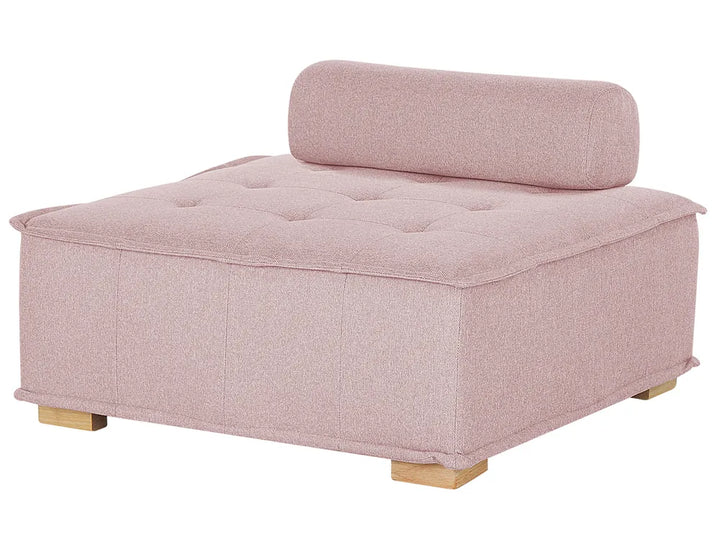 Modular Corner Sofa 4 Seater Fabric Pink Right Hand Oxford