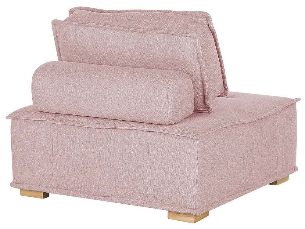 Modular Corner Sofa 4 Seater Fabric Pink Right Hand Oxford