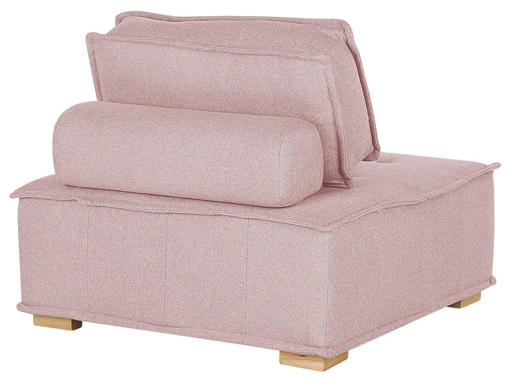 Modular Corner Sofa 4 Seater Fabric Pink Right Hand Oxford