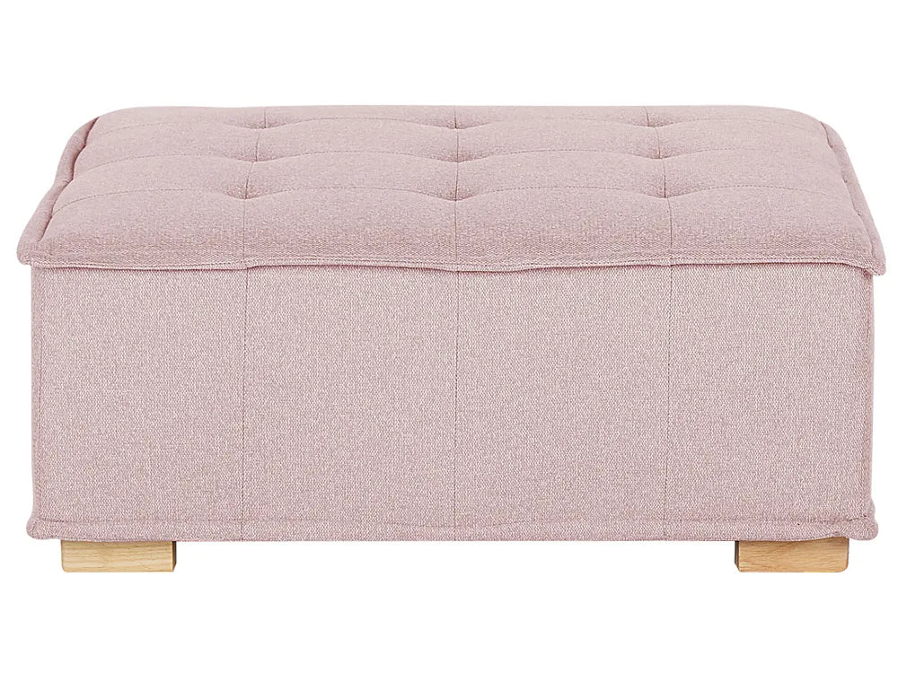 Modular Corner Sofa 4 Seater Fabric Pink Right Hand Oxford