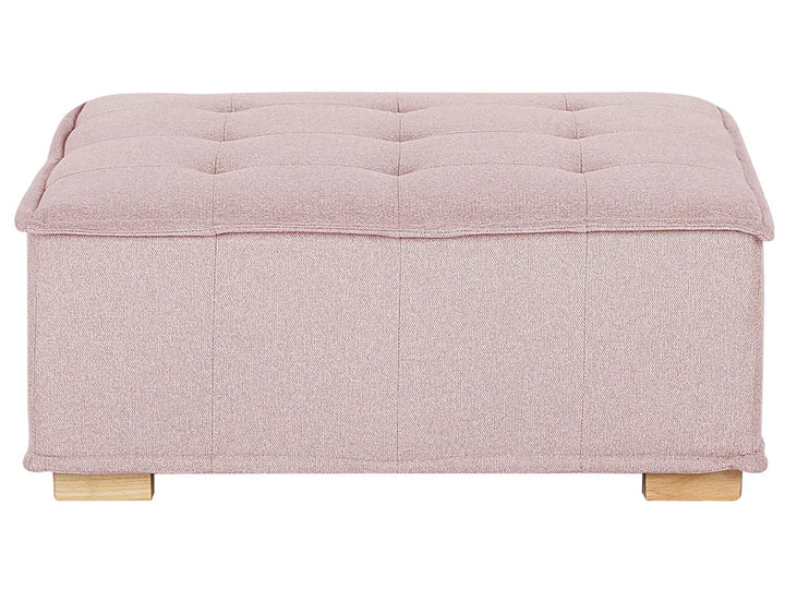 Modular Corner Sofa 4 Seater Fabric Pink Right Hand Oxford