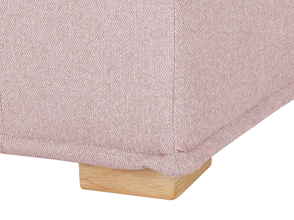 Modular Corner Sofa 4 Seater Fabric Pink Right Hand Oxford
