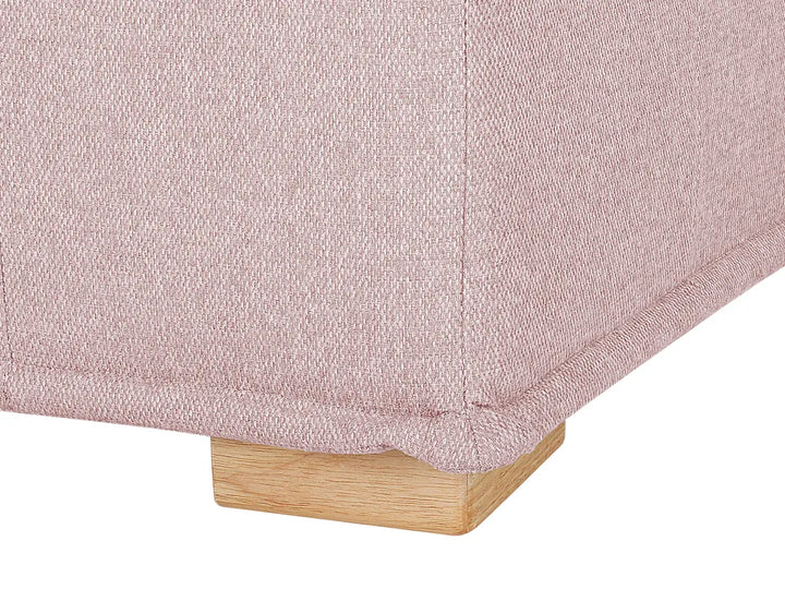 Modular Corner Sofa 4 Seater Fabric Pink Right Hand Oxford