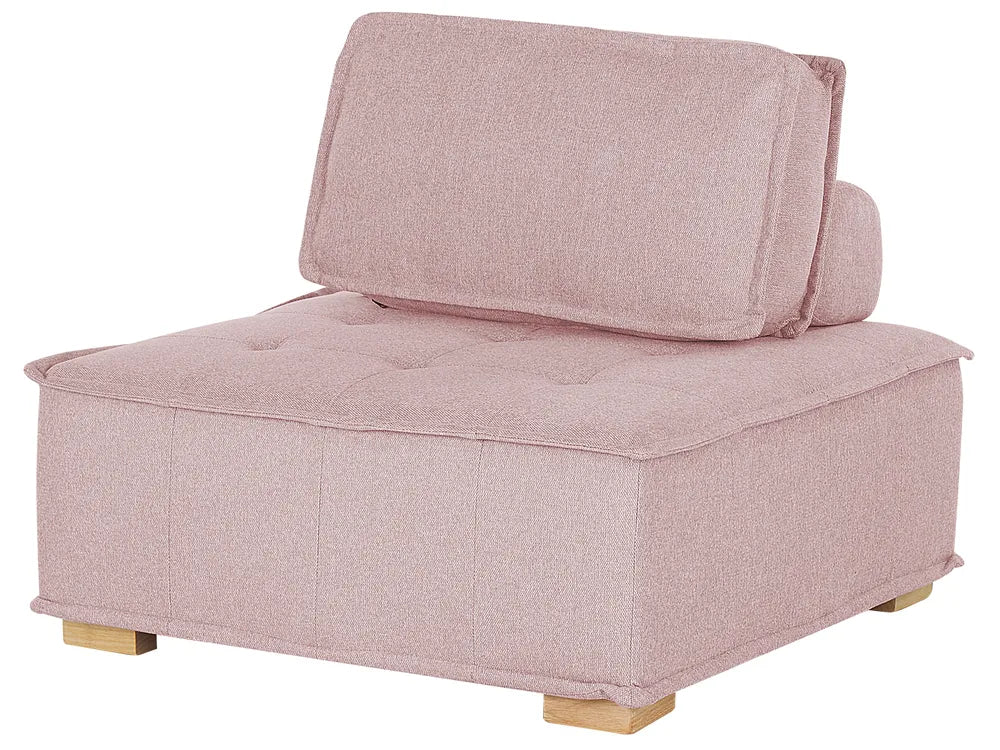 Modular Corner Sofa 4 Seater Fabric Pink Right Hand Oxford