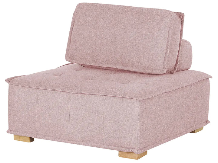 Modular Corner Sofa 4 Seater Fabric Pink Right Hand Oxford