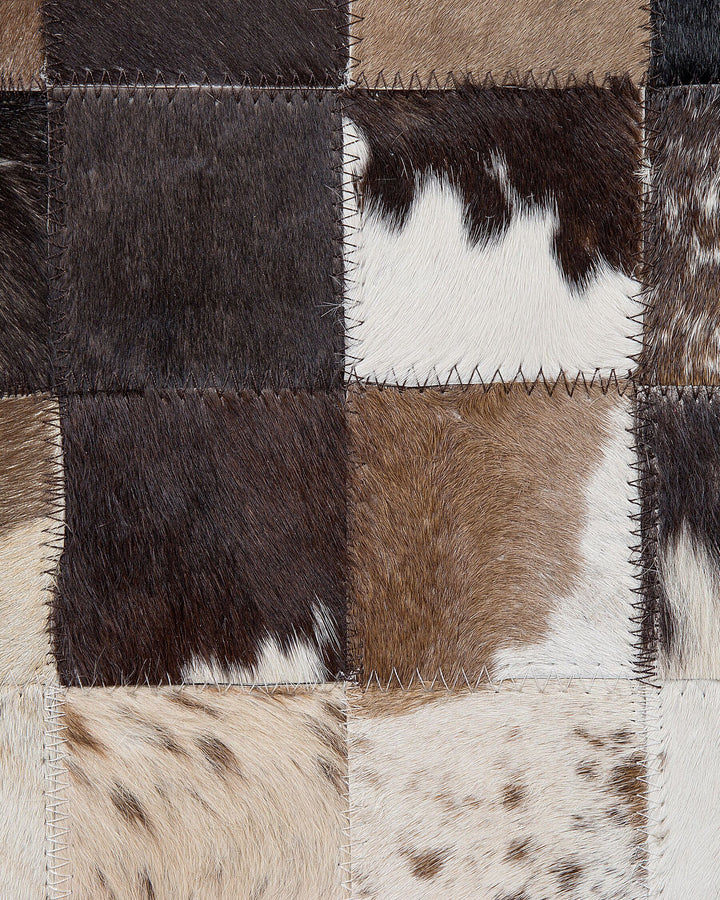 Okculu Cowhide Area Rug 160 x 230 cm Brown with Beige