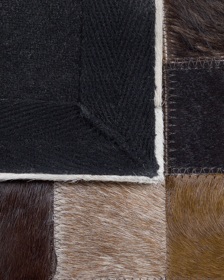 Okculu Cowhide Area Rug 160 x 230 cm Brown with Beige