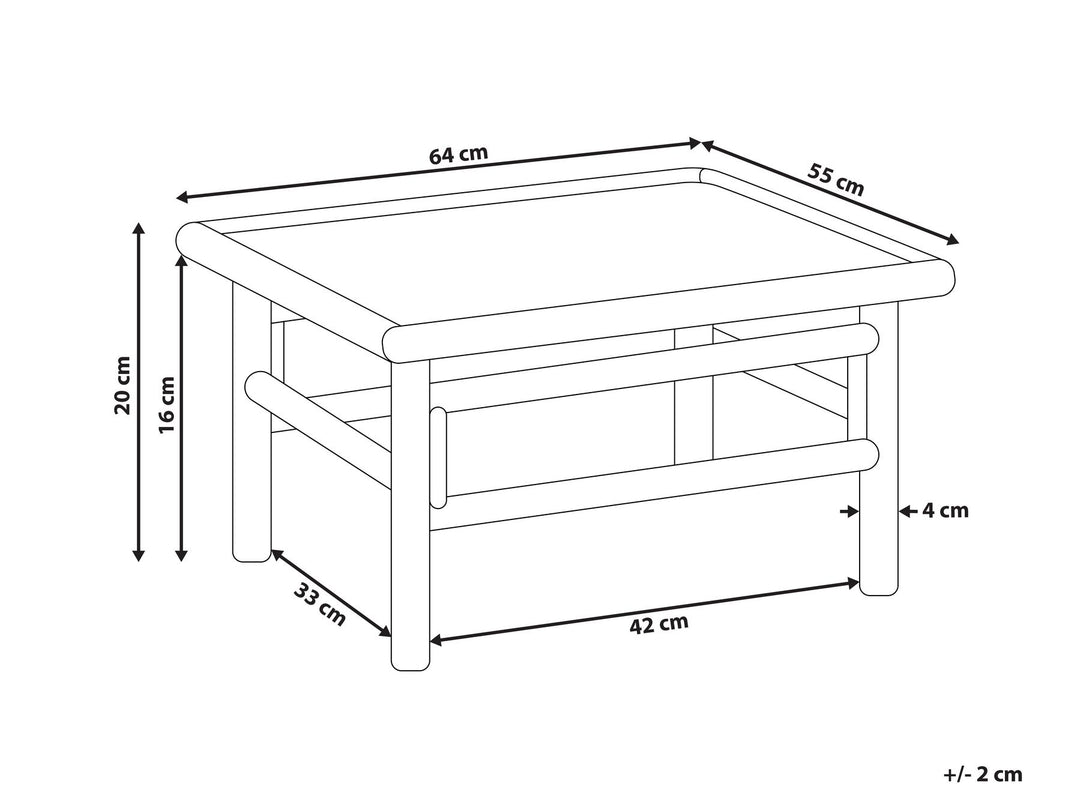 Cerreto Garden Coffee Table Bamboo Wood Brown