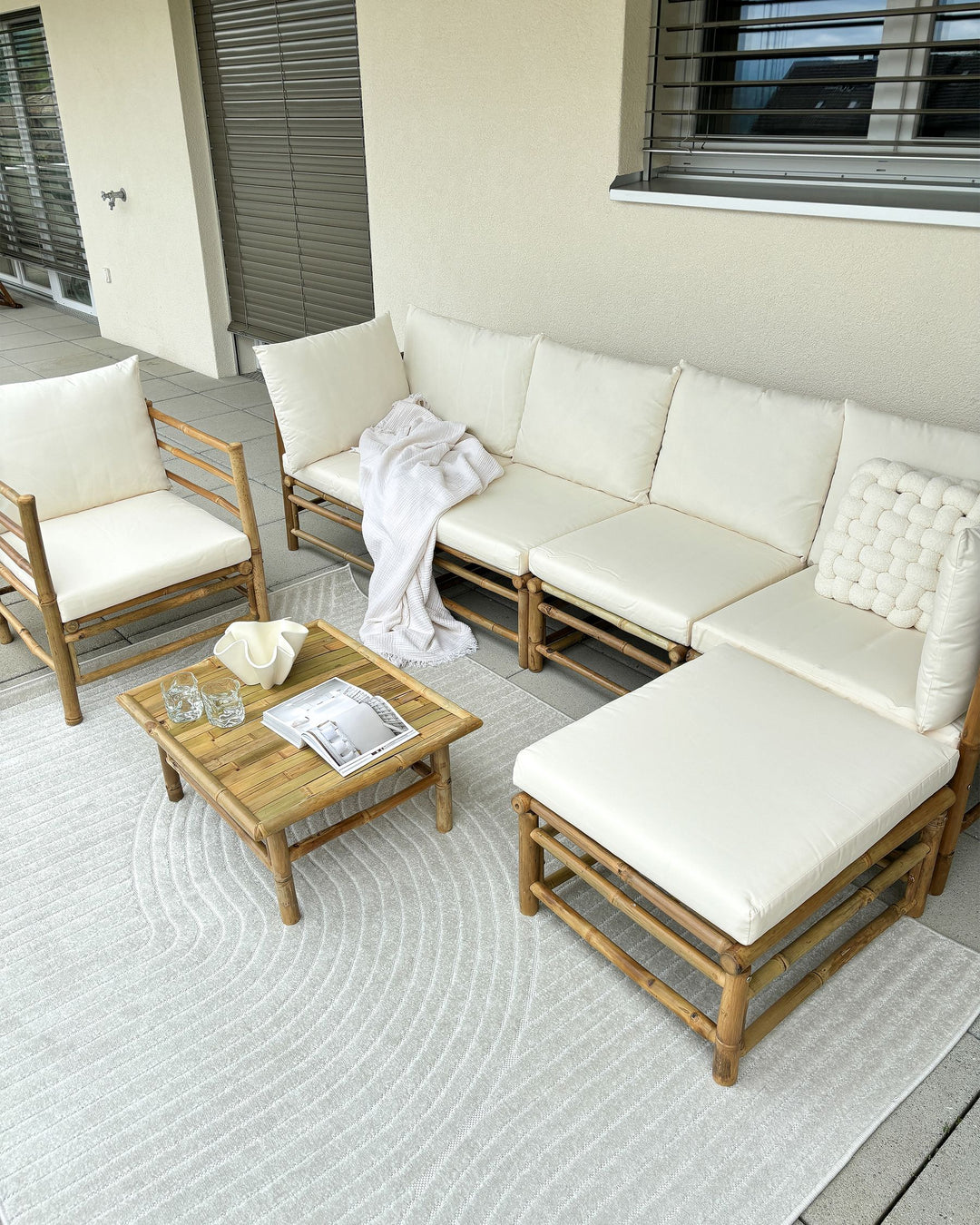Cerreto Garden Coffee Table Bamboo Wood Brown