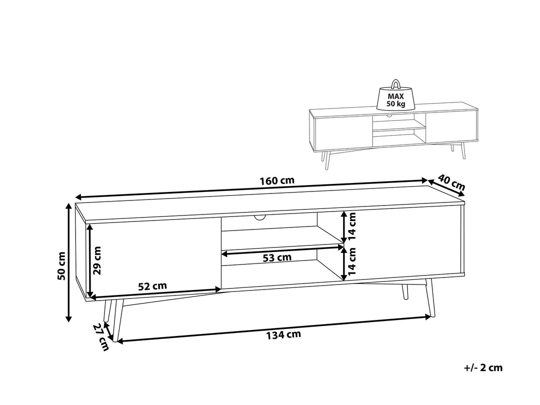 TV Stand Light Brown Guadalupe