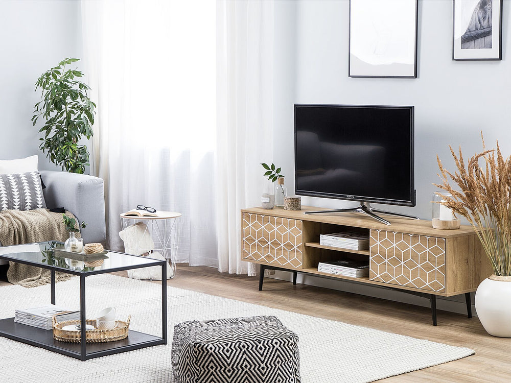 TV Stand Light Brown TORVI 