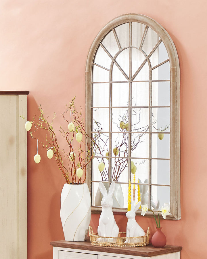 Trevol Wall Mirror Metal Beige