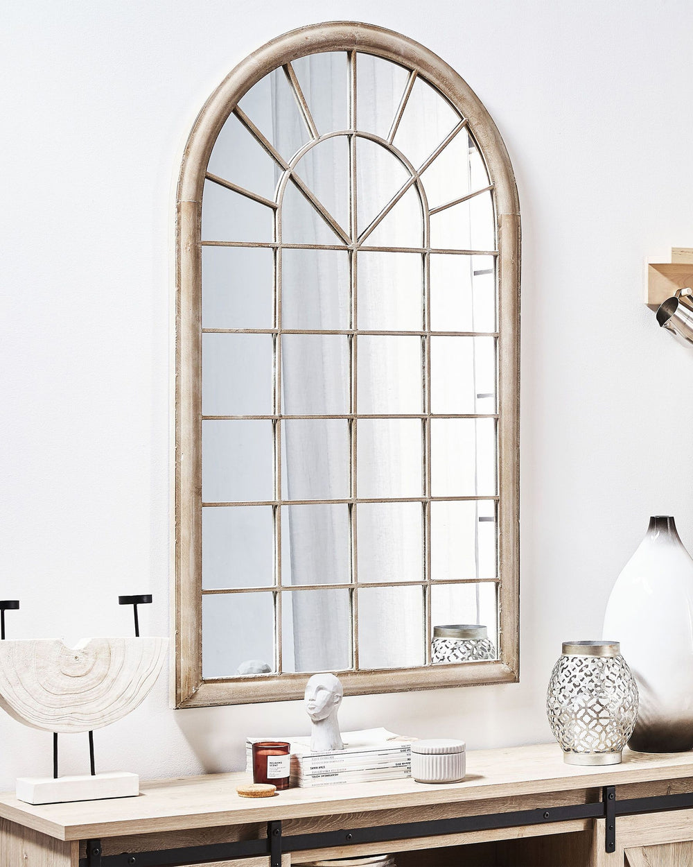 Trevol Wall Mirror Metal Beige