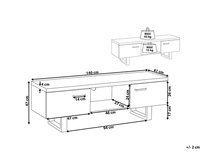 TV Stand Dark Brown Easton